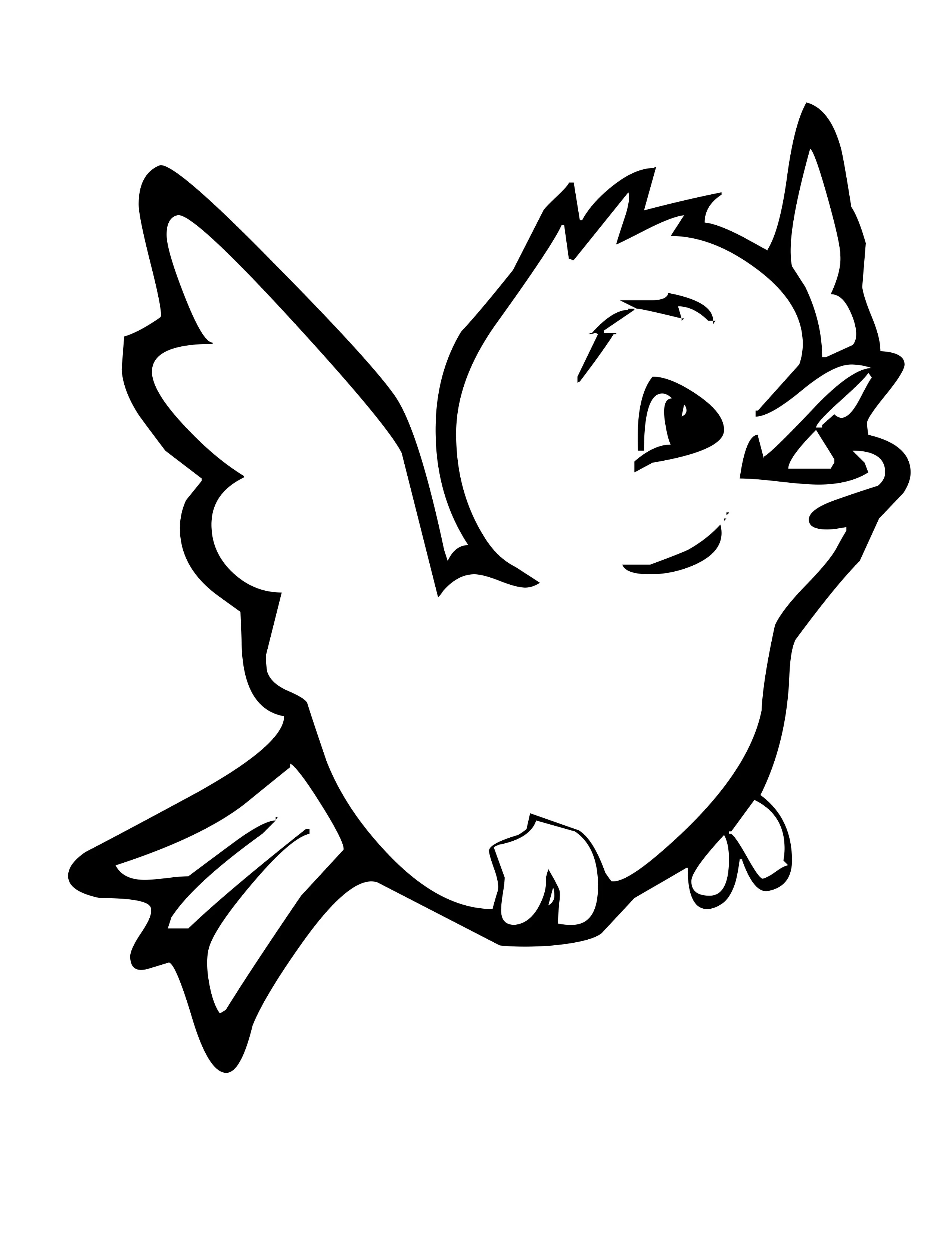 翼を広げて飛ぶ小さな鳥 のぬりえ