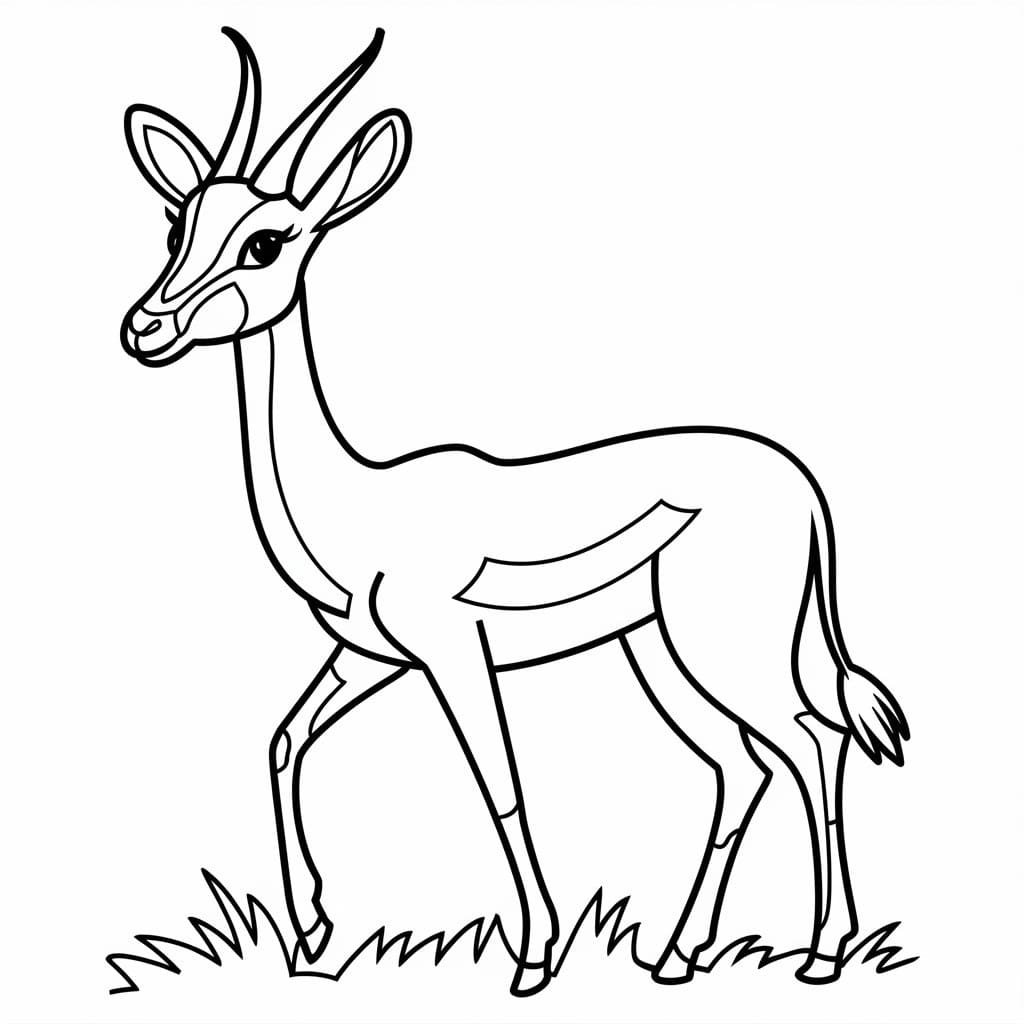 ぬりえページ: ガゼル (動物) #219881 - 無料の印刷可能なぬりえページ