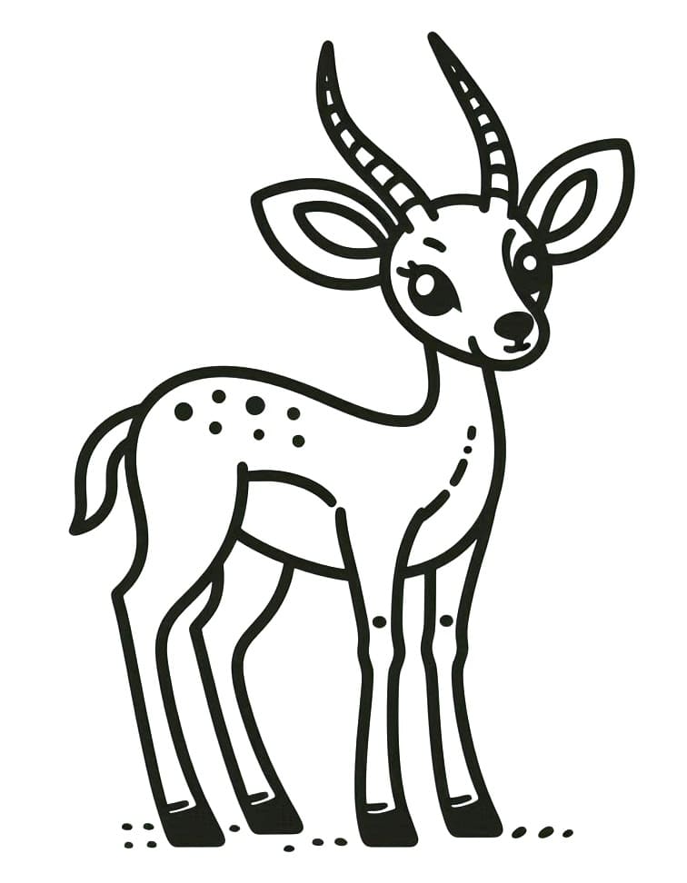 ぬりえページ: ガゼル (動物) #219889 - 無料の印刷可能なぬりえページ