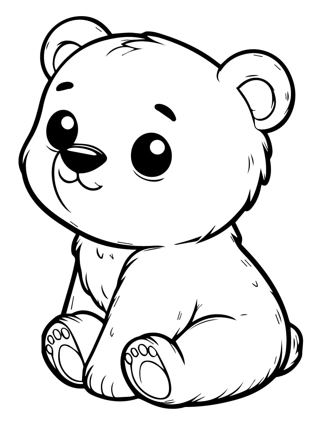 ぬりえページ: 小さなクマ (動物) #214454 - 無料の印刷可能なぬりえページ