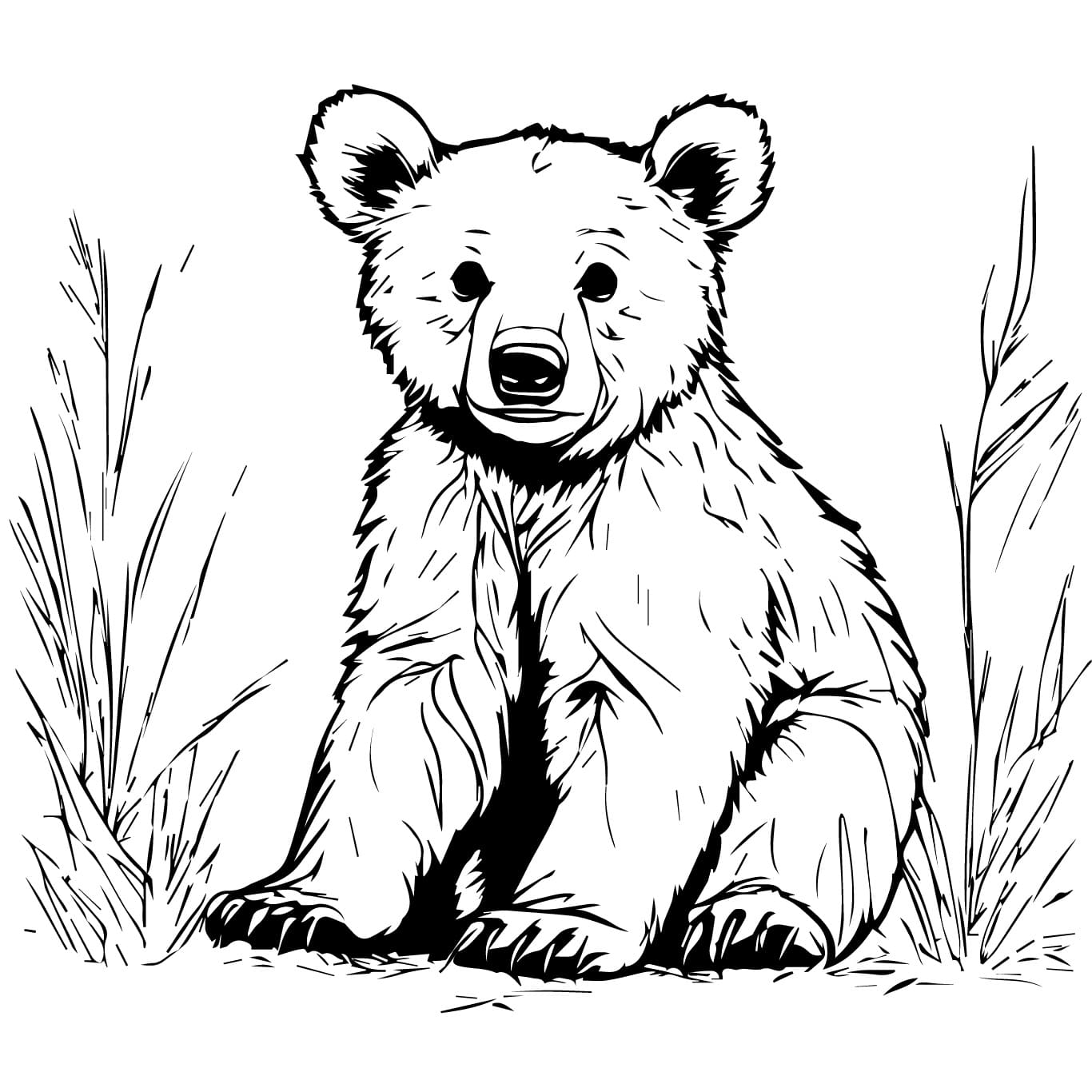 ぬりえページ: 小さなクマ (動物) #214479 - 無料の印刷可能なぬりえページ