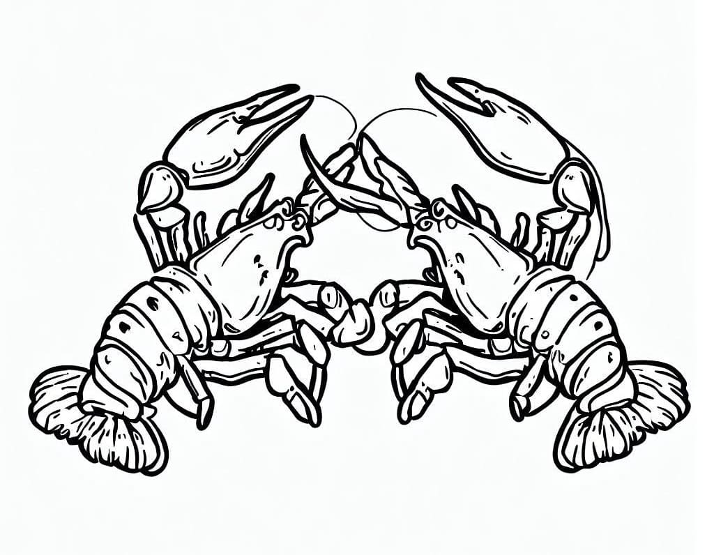 ぬりえページ: ロブスター (動物) #186708 - 無料の印刷可能なぬりえページ