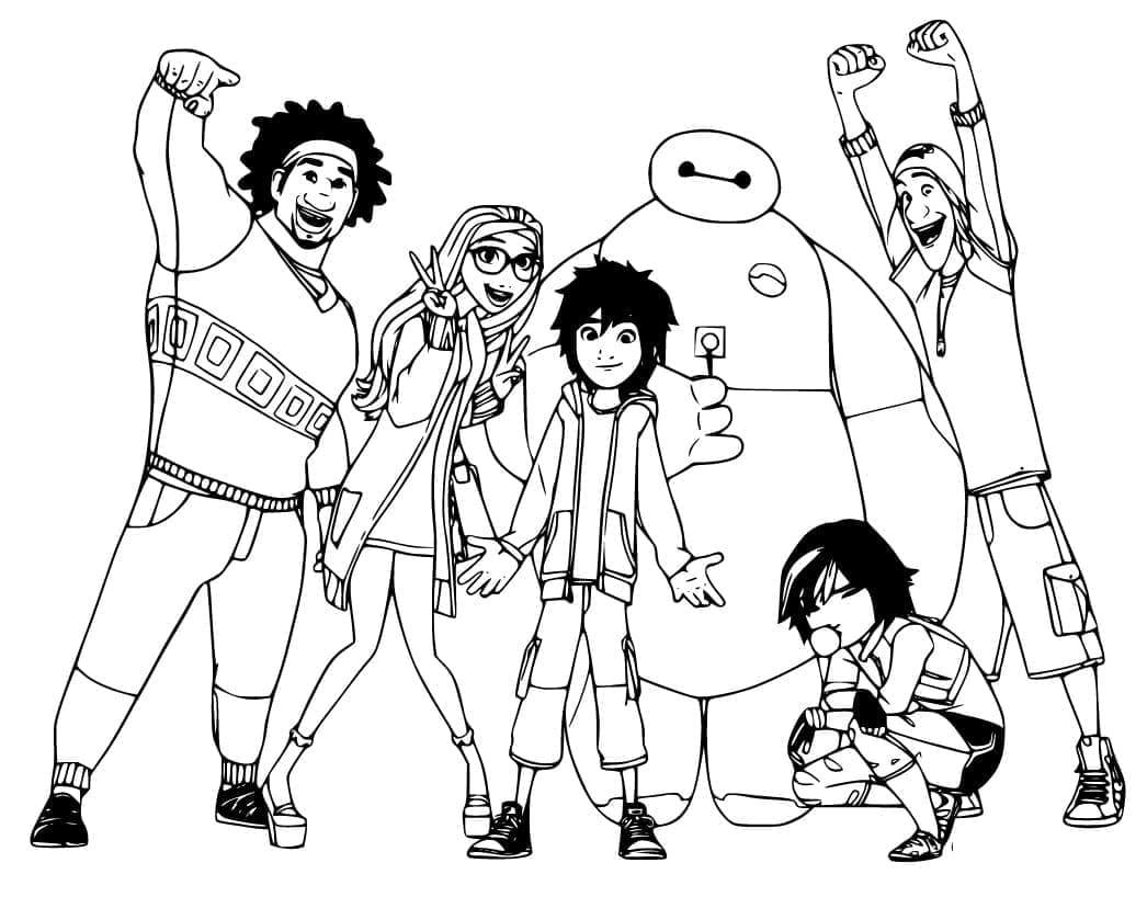 ぬりえページ: Big Hero 6 (アニメーション映画) #206710 - 無料の印刷可能なぬりえページ