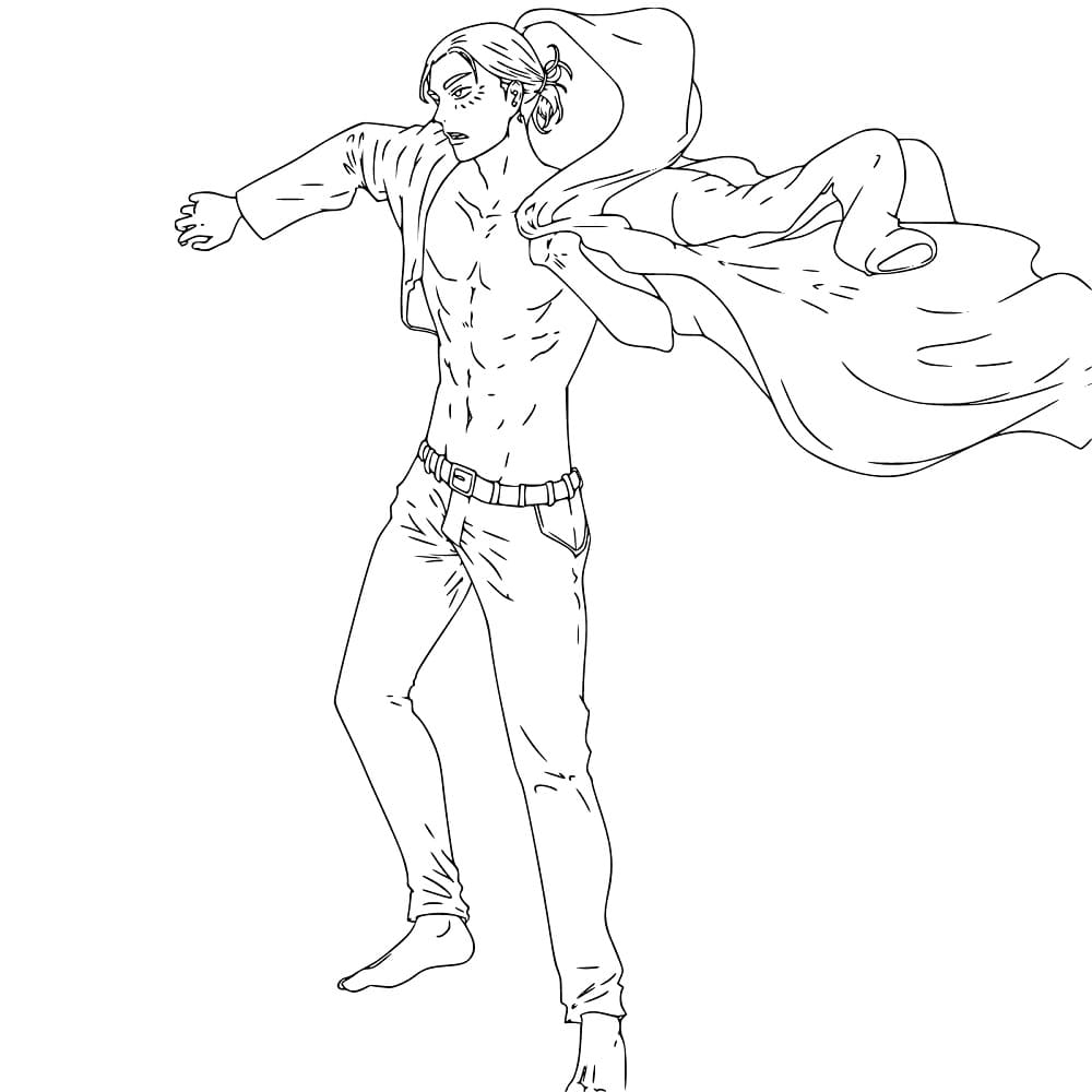 ぬりえページ: エレン・イェーガー (アニメとマンガ) #191759 - 無料の印刷可能なぬりえページ