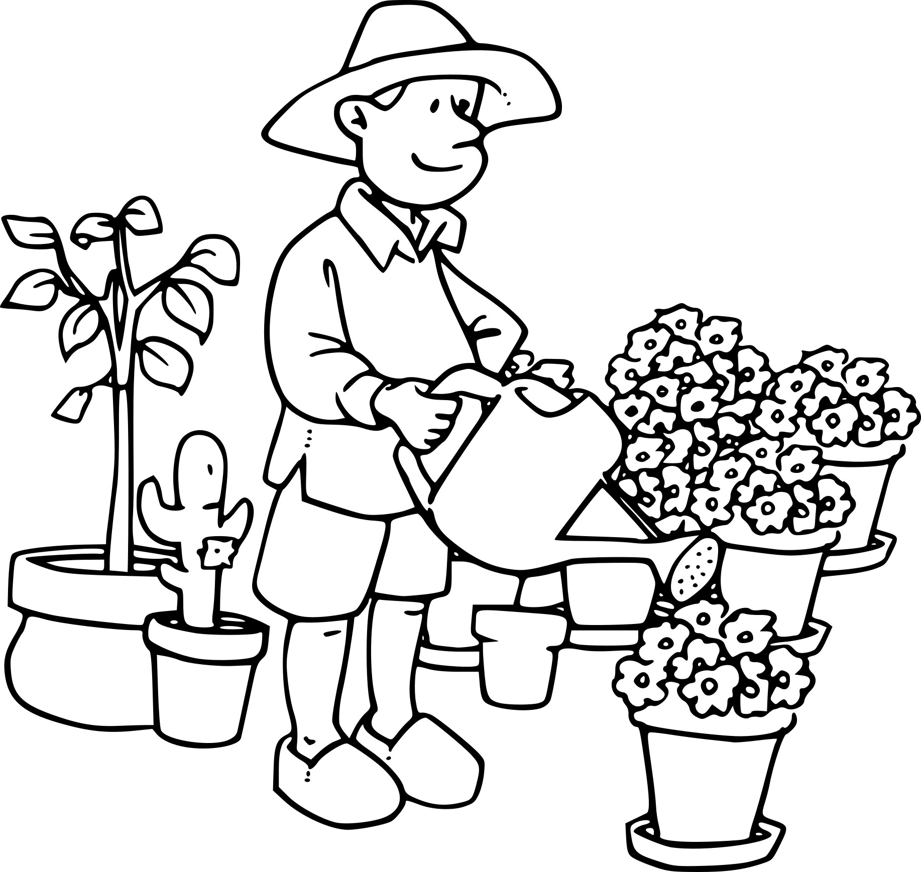 ぬりえページ: 花屋 (キャリアと職業) #170342 - 無料の印刷可能なぬりえページ