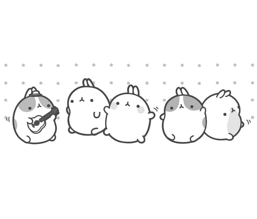 ぬりえページ: Molang (アニメキャラクター) #209156 - 無料の印刷可能なぬりえページ