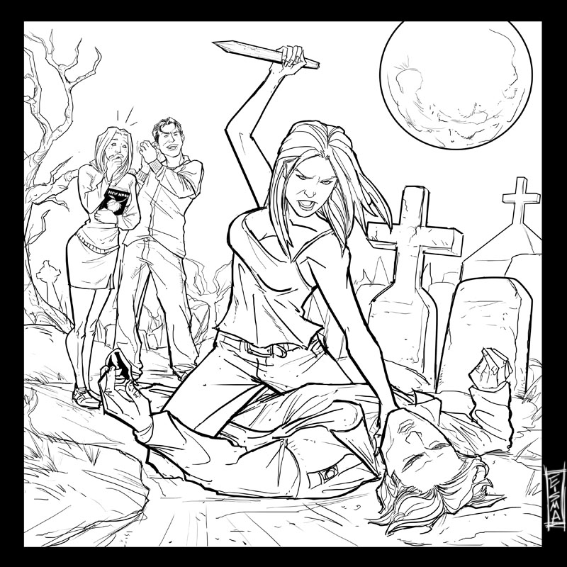 ぬりえページ: バフィー恋する十字架 (映画とテレビ番組) #152695 - 無料の印刷可能なぬりえページ