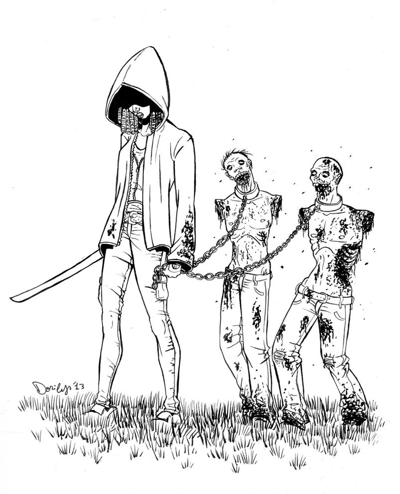 ぬりえページ: ウォーキング・デッド (映画とテレビ番組) #152090 - 無料の印刷可能なぬりえページ