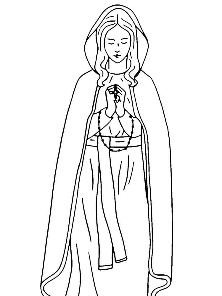 ぬりえページ: ルルドの聖母 (宗教と神話) #193959 - 無料の印刷可能なぬりえページ