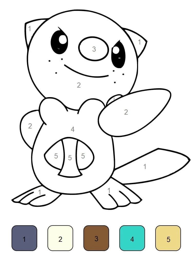 ミジュマル 番号で塗る絵 のぬりえ