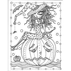 ぬりえページ: 大人のハロウィン (大人の塗り絵) #200249 - 無料の印刷可能なぬりえページ