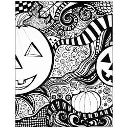 ぬりえページ: 大人のハロウィン (大人の塗り絵) #200279 - 無料の印刷可能なぬりえページ
