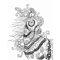 ぬりえページ: 大人の馬 (大人の塗り絵) #200348 - 無料の印刷可能なぬりえページ