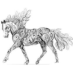 ぬりえページ: 大人の馬 (大人の塗り絵) #200349 - 無料の印刷可能なぬりえページ