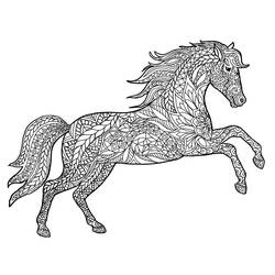 ぬりえページ: 大人の馬 (大人の塗り絵) #200350 - 無料の印刷可能なぬりえページ