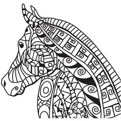 ぬりえページ: 大人の馬 (大人の塗り絵) #200358 - 無料の印刷可能なぬりえページ
