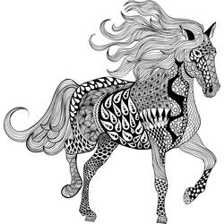 ぬりえページ: 大人の馬 (大人の塗り絵) #200360 - 無料の印刷可能なぬりえページ