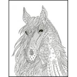 ぬりえページ: 大人の馬 (大人の塗り絵) #200365 - 無料の印刷可能なぬりえページ