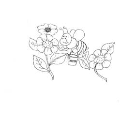 ぬりえページ: ミツバチ (動物) #110 - 無料の印刷可能なぬりえページ