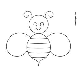 ぬりえページ: ミツバチ (動物) #132 - 無料の印刷可能なぬりえページ