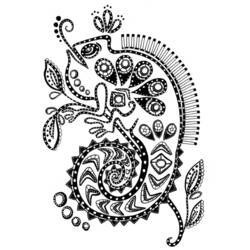 ぬりえページ: カメレオン (動物) #1415 - 無料の印刷可能なぬりえページ