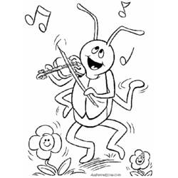 ぬりえ: セミ - 無料の印刷可能なぬりえページ