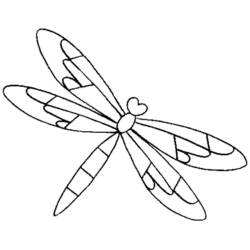 ぬりえ: トンボ - 無料の印刷可能なぬりえページ