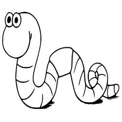 ぬりえページ: ミミズ (動物) #214594 - 無料の印刷可能なぬりえページ