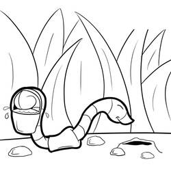 ぬりえページ: ミミズ (動物) #214612 - 無料の印刷可能なぬりえページ