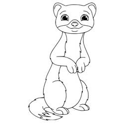 ぬりえページ: フェレット (動物) #205383 - 無料の印刷可能なぬりえページ