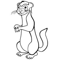 ぬりえページ: フェレット (動物) #205390 - 無料の印刷可能なぬりえページ