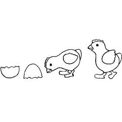 ぬりえページ: 雌鶏とひよこ (動物) #193174 - 無料の印刷可能なぬりえページ