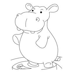 ぬりえページ: カバ (動物) #8681 - 無料の印刷可能なぬりえページ