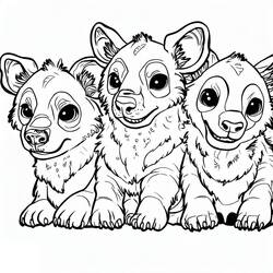 ぬりえページ: ハイエナ (動物) #186917 - 無料の印刷可能なぬりえページ