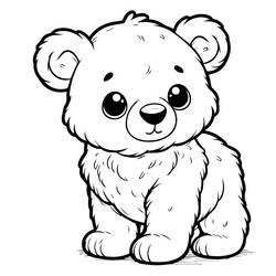 ぬりえページ: 小さなクマ (動物) #214455 - 無料の印刷可能なぬりえページ