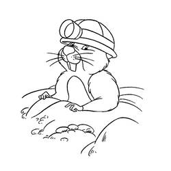ぬりえページ: モグラ (動物) #19379 - 無料の印刷可能なぬりえページ