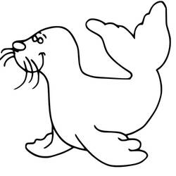 ぬりえページ: アシカ (動物) #192525 - 無料の印刷可能なぬりえページ
