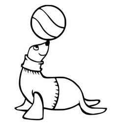 ぬりえページ: アシカ (動物) #192533 - 無料の印刷可能なぬりえページ