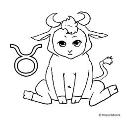 ぬりえページ: 牡牛座 (動物) #13809 - 無料の印刷可能なぬりえページ