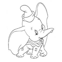 ぬりえページ: Dumbo (アニメーション映画) #170556 - 無料の印刷可能なぬりえページ