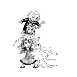 ぬりえページ: Jack Skellington (アニメーション映画) #202315 - 無料の印刷可能なぬりえページ