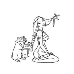 ぬりえページ: Pocahontas (アニメーション映画) #131340 - 無料の印刷可能なぬりえページ
