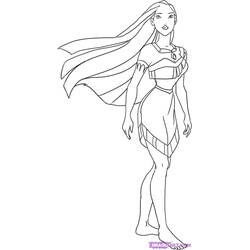 ぬりえページ: Pocahontas (アニメーション映画) #131345 - 無料の印刷可能なぬりえページ