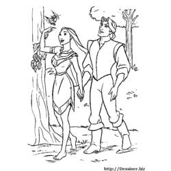 ぬりえページ: Pocahontas (アニメーション映画) #131347 - 無料の印刷可能なぬりえページ