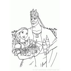 ぬりえページ: Pocahontas (アニメーション映画) #131387 - 無料の印刷可能なぬりえページ