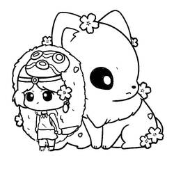 ぬりえページ: Princess Mononoke (アニメーション映画) #182056 - 無料の印刷可能なぬりえページ