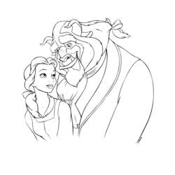 ぬりえページ: 美女と野獣 (アニメーション映画) #130979 - 無料の印刷可能なぬりえページ