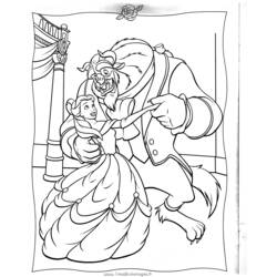 ぬりえページ: 美女と野獣 (アニメーション映画) #131041 - 無料の印刷可能なぬりえページ