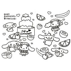 ぬりえページ: シナモロール (アニメとマンガ) #212276 - 無料の印刷可能なぬりえページ