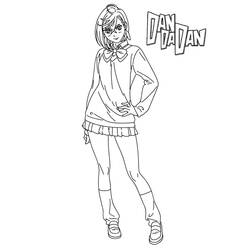 ぬりえ: ダンダダン - 無料の印刷可能なぬりえページ